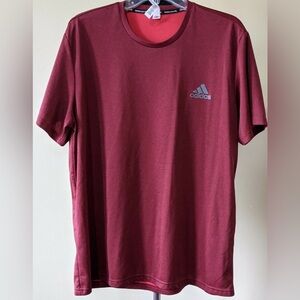 Adidas Men's Burgundy Short Sleeve Tee